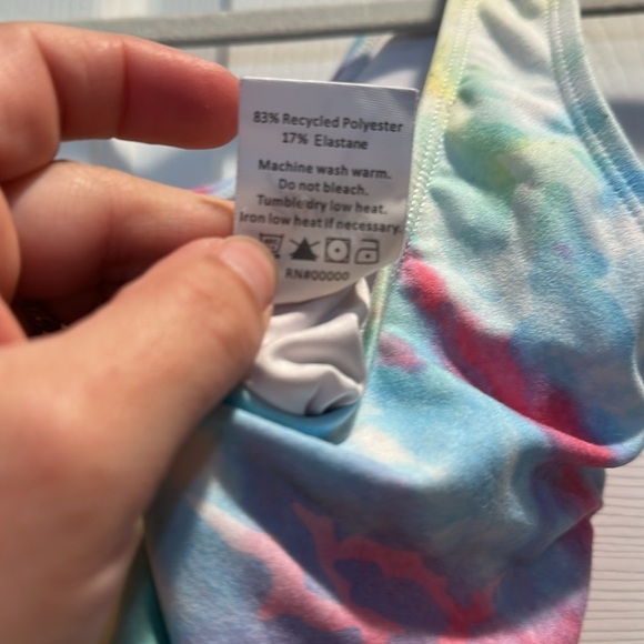 Slunks Tie Dye One-Piece Cheeky Swimsuit S bathing suit volleyball - Picture 8 of 8